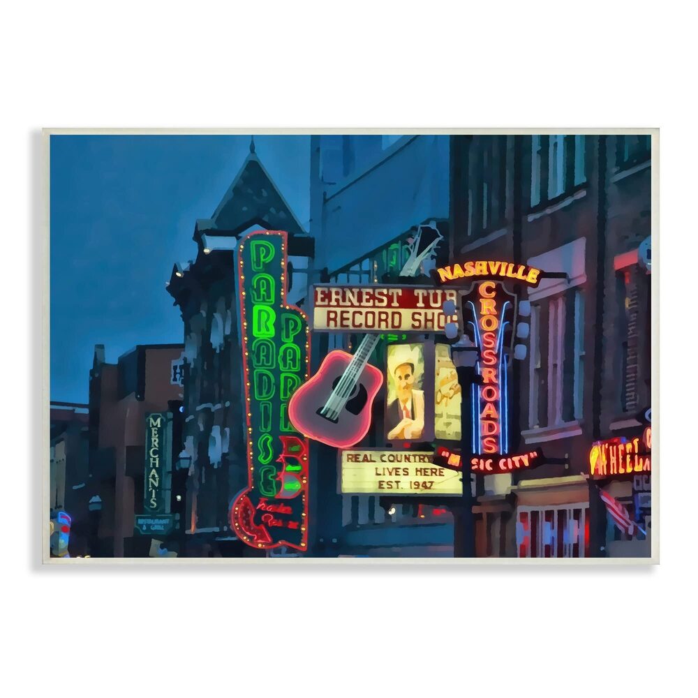 5092 Nashville Music Night Scene Southern Urban Architecture, Design by